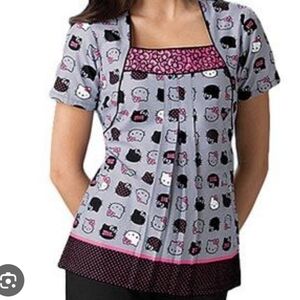 Sanrio Hello Kitty Gray and Pink Top